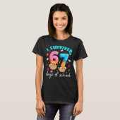 Teacher I Survived 67 Days Of School Funny Meme Ba T-Shirt (Vorne ganz)