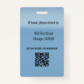 Teacher ID Card Ausweis (Rückseite)