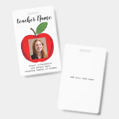 Teacher ID school teacher school photo Badge Ausweis (Vorder- & Rückseite)