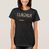 Teacher In Progress Please Wait Leopard Teacher T-Shirt (Vorderseite)