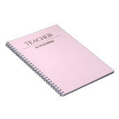 Teacher In Progress Simple Custom Pastel Notebook Notizblock (Rechte Seite)