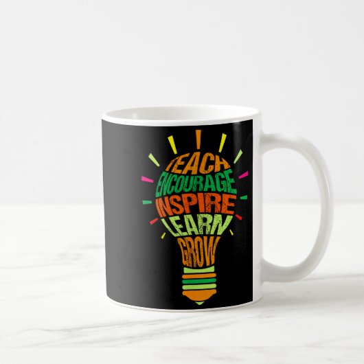 Teacher Insrational Definition Colorful Lightbulb  Kaffeetasse (Rechts)