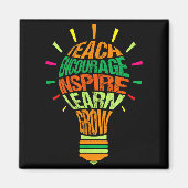 Teacher Insrational Definition Colorful Lightbulb  Magnet (Vorne)