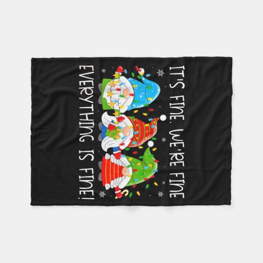 Teacher It's Fine We're Fine Everything Is Fine Gn Fleecedecke (Vorderseite (Horizontal))