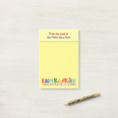 Teacher Kindergarten SchreibtischBleistift gelb Post-it Klebezettel (Auf Schreibtisch)