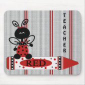 Teacher-Ladybug mit farbiger Maus-Pad Mousepad (Vorne)