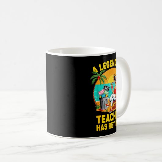 Teacher Legend Has Retired 2025 Happy Retirement P Kaffeetasse (VorderseiteRechts)