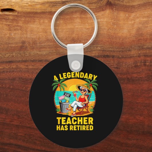 Teacher Legend Has Retired 2025 Happy Retirement P Schlüsselanhänger (Vorderseite)