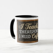Teacher Life Chalkboard Coffee Tasse (Vorderseite Links)