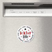 Teacher Life Round Magnet (In Situ (Geschirrspüler))