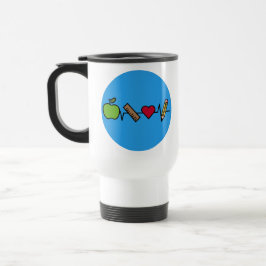 Teacher Life Travel Mug - Niedliches Heartbeat Des Reisebecher