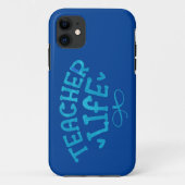 TEACHER LIFE typografisch Case-Mate iPhone Hülle (Rückseite)