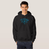 TEACHER LIFE typografisch Hoodie (Vorne ganz)