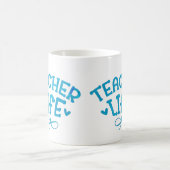 TEACHER LIFE typografisch Kaffeetasse (Mittel)