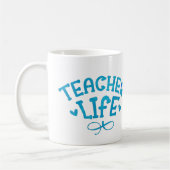 TEACHER LIFE typografisch Kaffeetasse (Links)