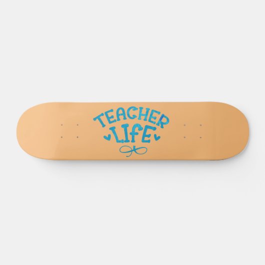 TEACHER LIFE typografisch Skateboard (Horizontal)
