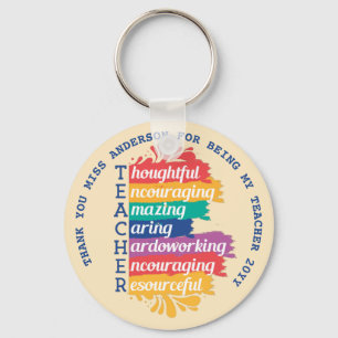 TEACHER LOVE INSPIRE Personalized Gift Under $4 Schlüsselanhänger
