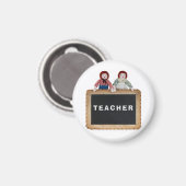 TEACHER Magnet Raggedy Ann Andy Puppenkalkboard. (Vorderseite/Rückseite)