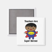 Teacher Male Afroamerikanischer Held Personalisier Magnet (Vorderseite/Rückseite)