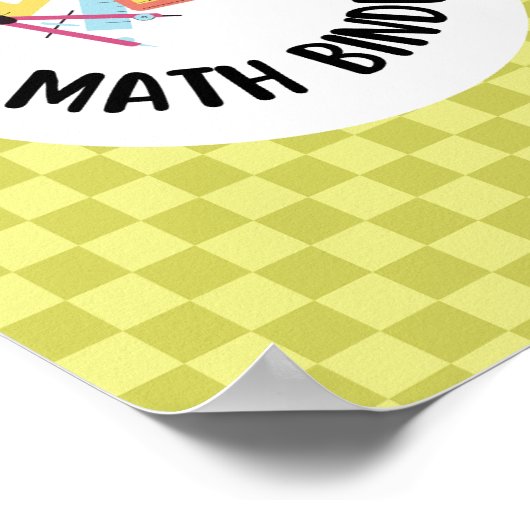 teacher math binder organization  poster (Ecke)