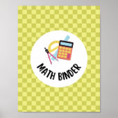 teacher math binder organization  poster (Vorne)