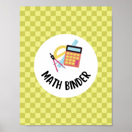 teacher math binder organization  poster