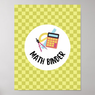teacher math binder organization  poster