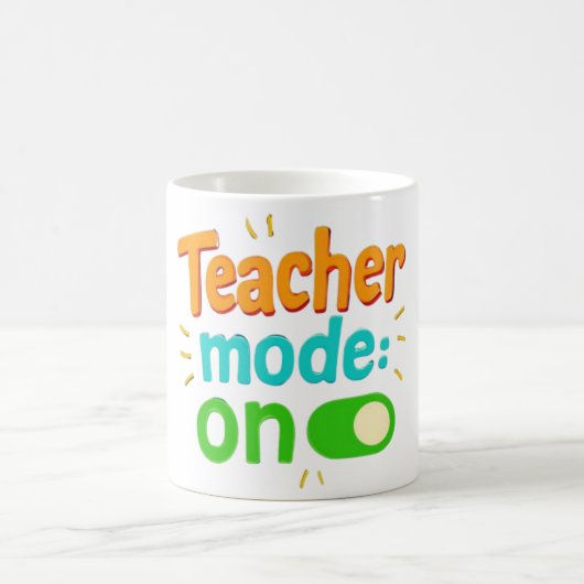 Teacher Mode On Mug – Funny Motivational Coffee Cu Kaffeetasse (Mittel)