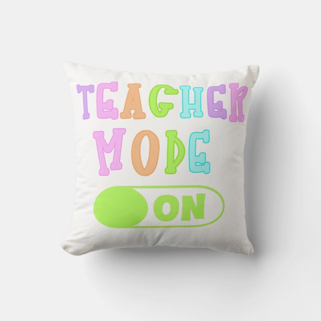 Teacher Mode On Pillow Kissen (Vorderseite)