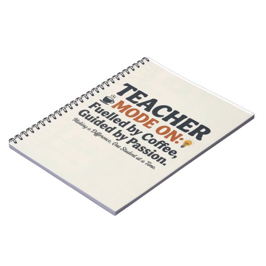 Teacher Mode On style quotes Notizblock (Linke Seite)