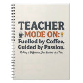 Teacher Mode On style quotes Notizblock (Vorderseite)