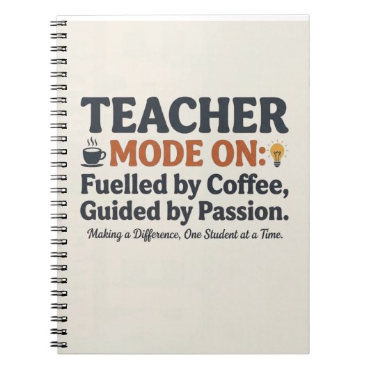 Teacher Mode On style quotes Notizblock (Vorderseite)