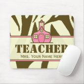 Teacher Mousepad - Braun Zebra Print (Mit Mouse)