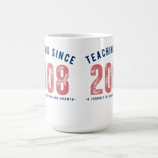 Teacher mug | Teaching since 2008 Kaffeetasse (Mittel)