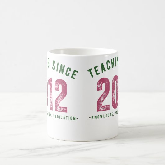 Teacher mug | Teaching Since 2012 Kaffeetasse (Mittel)