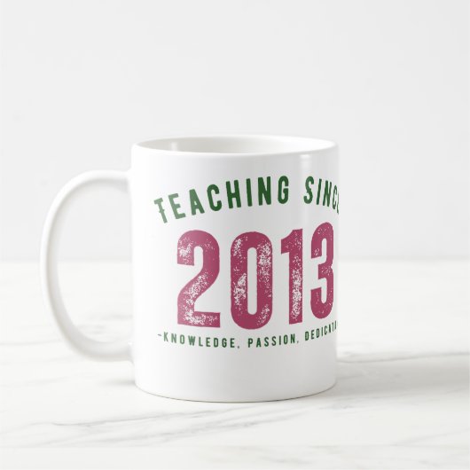 Teacher mug | Teaching Since 2013 Kaffeetasse (Links)