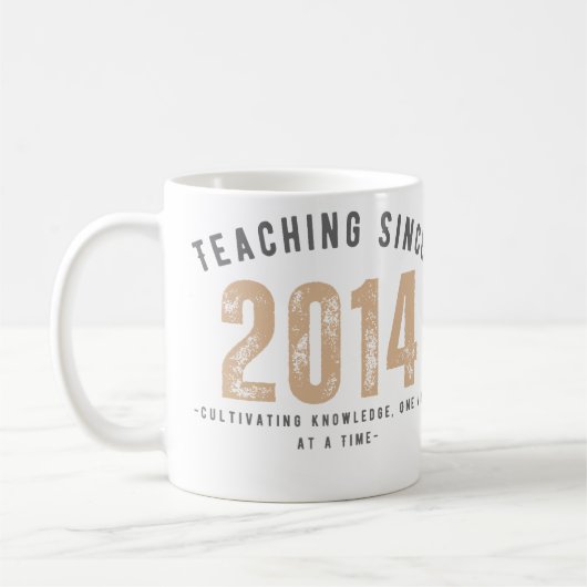 Teacher Mug | Teaching Since 2014 Kaffeetasse (Links)