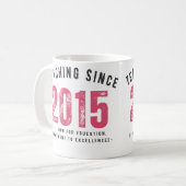 Teacher Mug | Teaching Since 2015 Kaffeetasse (Vorderseite Links)
