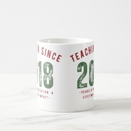Teacher Mug | Teaching Since 2018 Kaffeetasse (Mittel)