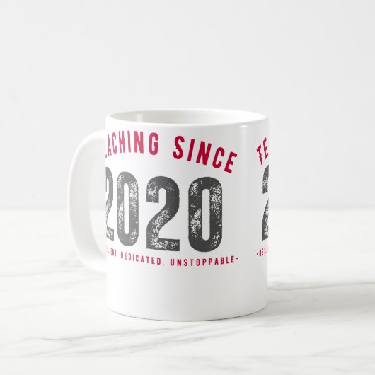 Teacher Mug | Teaching Since 2020 Kaffeetasse (Vorderseite Links)