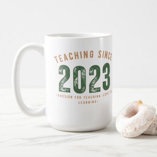 Teacher Mug | Teaching Since 2023 Kaffeetasse (Mit Donut)