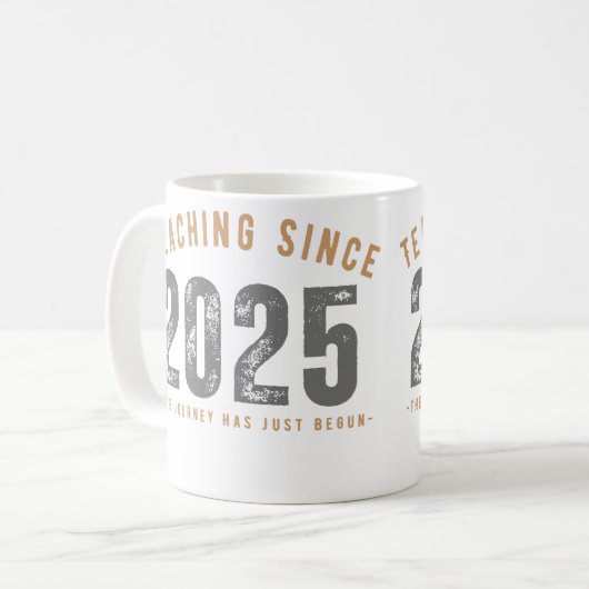 Teacher Mug | Teaching Since 2025 Kaffeetasse (Vorderseite Links)