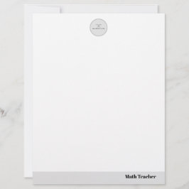 Teacher name elegant quote modern white frame briefbogen