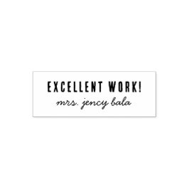 Teacher Name | Great Job Encouragement Design Permastempel