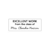 Teacher name personalized excellent work grading permastempel (Design)