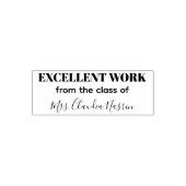 Teacher name personalized excellent work grading permastempel (Design)