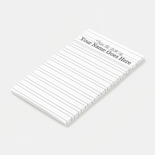 Teacher nennen Penmanship auf Schreibtisch Post-it Klebezettel (angewinkelt)