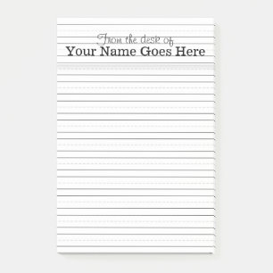 Teacher nennen Penmanship auf Schreibtisch Post-it Klebezettel