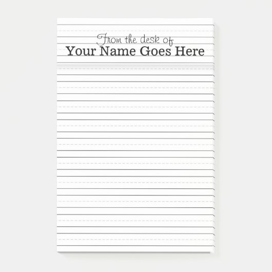 Teacher nennen Penmanship auf Schreibtisch Post-it Klebezettel (Vorderseite)