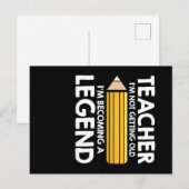 Teacher Not Getting Old Teacher Legend Postkarte (Vorne/Hinten)